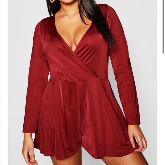 boohoo pink playsuit